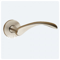 Satin nickel lever handles