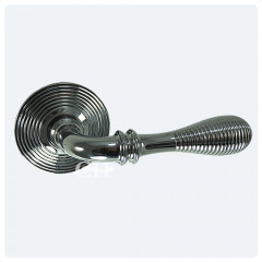 Reeded Lever Handles On Reeded Rose
