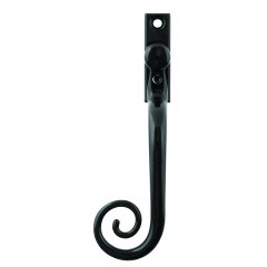 Cranked Locking Monkeytail Window Handles Traditional Black LH