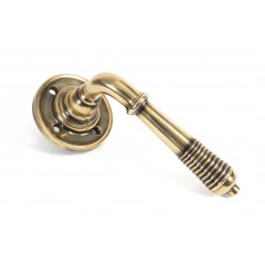 Anvil Regency Reeded Lever Handles On Rose