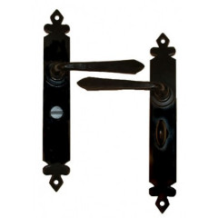 Cromwell Lever Handles Bathroom Backplate External Black