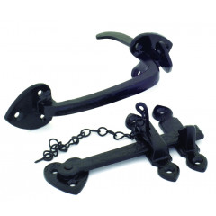 Cast Black Thumblatch External Heavy