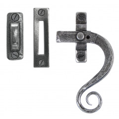 Monkey Tail Casement Window Fasteners Pewter RH