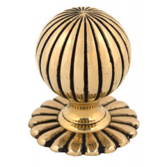 Polished Brass Flower Mortice Door Knobs