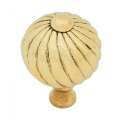 Small Swirl Cupboard Knob 32mm Brass