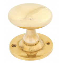 Polished Brass Oval Mortice Door Knobs