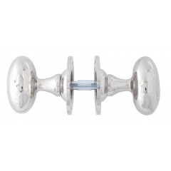 Polished Nickel Oval Mortice Door Knobs