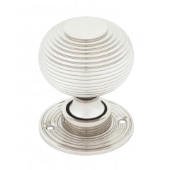 Polished Nickel Beehive Mortice Or Rim Door Knobs