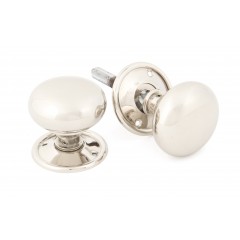 Polished Nickel Mushroom Mortice or Rim Door Knobs