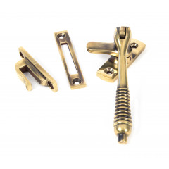 From The Anvil Reeded Casement Fasteners Aged Brass