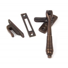From The Anvil Reeded Casement Fasteners Aged Bronze