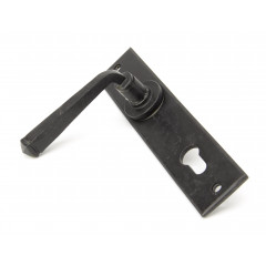 Anvil Avon Euro Lever Handles On Multipoint Backplate In Beeswax Black