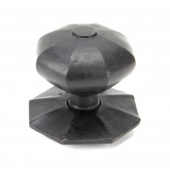 Octagonal Centre Door Knobs External Beeswax Black 