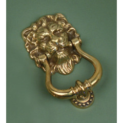 lions head knocker brass