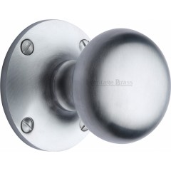 Kensington Large Victorian Knobs in Satin Chrome