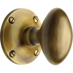Mayfair Large Victorian Knobs in Antique Brass