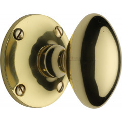 Mayfair Large Victorian Knobs in Polished Brass