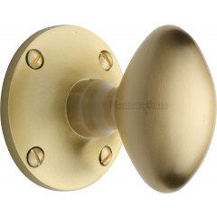 Mayfair Large Victorian Knobs in Satin Brass