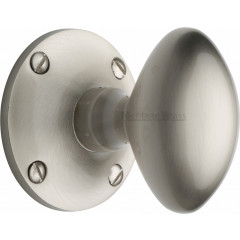 Mayfair Large Victorian Knobs in Satin Nickel