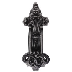 black antique door knocker