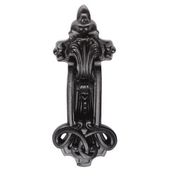 black antique door knocker