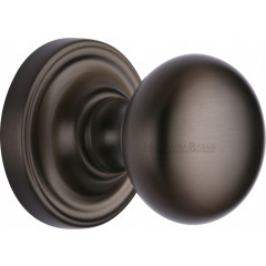 Hampstead Bun Door Knobs in Matt Bronze