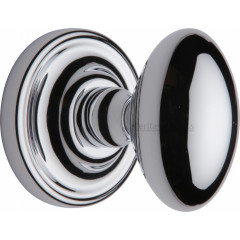 Chelsea Oval Door Knobs in Polished Chrome