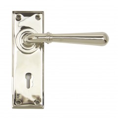 Anvil Regency Nickel Newbury Lever Handles Key Backplate