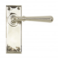 Anvil Regency Nickel Newbury Lever Handles Plain Backplate