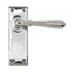 Anvil Regency Chrome Reeded Lever Handles On Plain Backplate