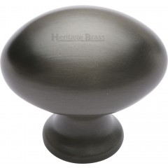 Victorian Oval Cabinet Knobs Matt Bronze