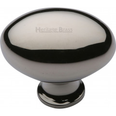 Victorian Oval Cabinet Knobs Polished Nickel