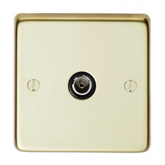 1 gang tv polished brass