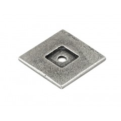Finesse Pewter Cabinet Door Knob Base Roses
