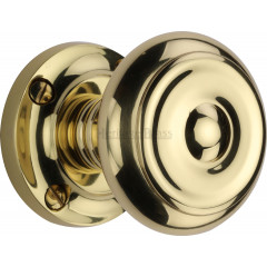 Aylesbury Period Door Knobs in Polished Brass
