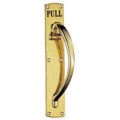 brass engraved pull handle