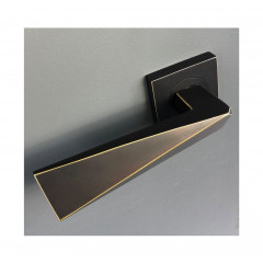 Philip Watts Facet Lever Handles In Facet Black