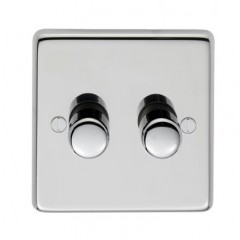 double dimmer in polished stainless