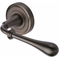 Roma Regency Lever Handles on Rose in Matt Bronze