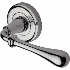 Roma Regency Lever Handles on Rose in Polished Chrome
