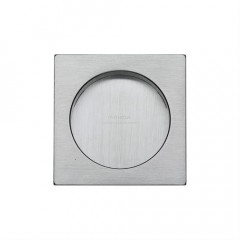 Square Pocket or Sliding door Flush Pulls Satin Chrome