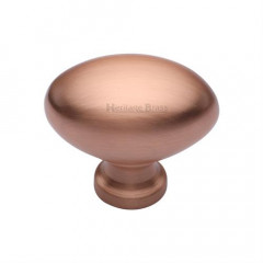 Victorian Oval Cabinet Knobs Satin Rose Gold
