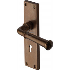 Bronze Period Lever Handles On Backplate