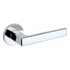 Portel Lever Handles On Rose in Polished Chrome