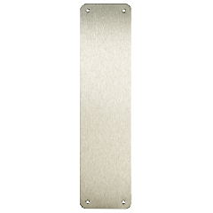 stainless steel sss push plate example with radiussed corners