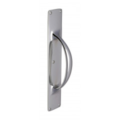 Stockholm Pull Handle on Backplate in  Polished Chrome                                 