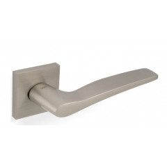 Valli Otello Lever Handles on Square Rose in Satin Nickel