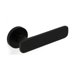 Valli H1050 Lever Handles on Round Rose in Matt Black
