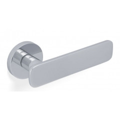 Valli H1050 Lever Handles on Round Rose in Polished Chrome