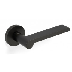 Valli H1054 Lever Handles on Round Rose in Dark Matt Bronze